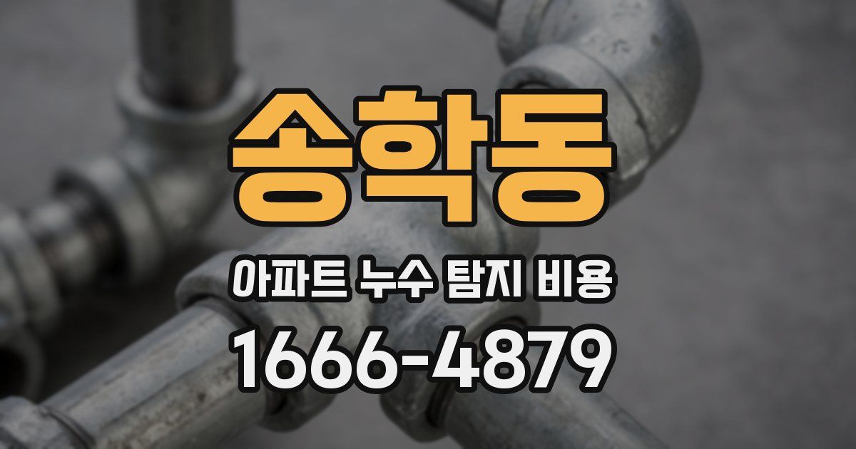 송학동 아파트 누수 탐지 비용
