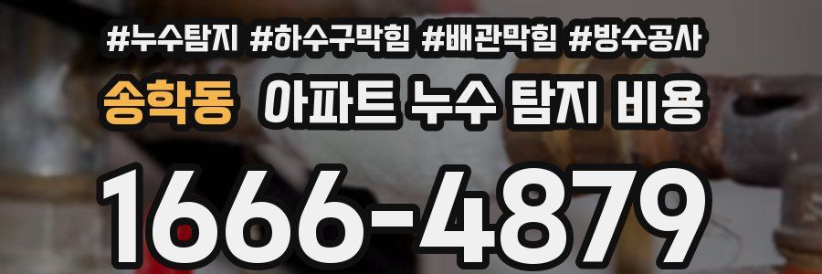 송학동 아파트 누수 탐지 비용