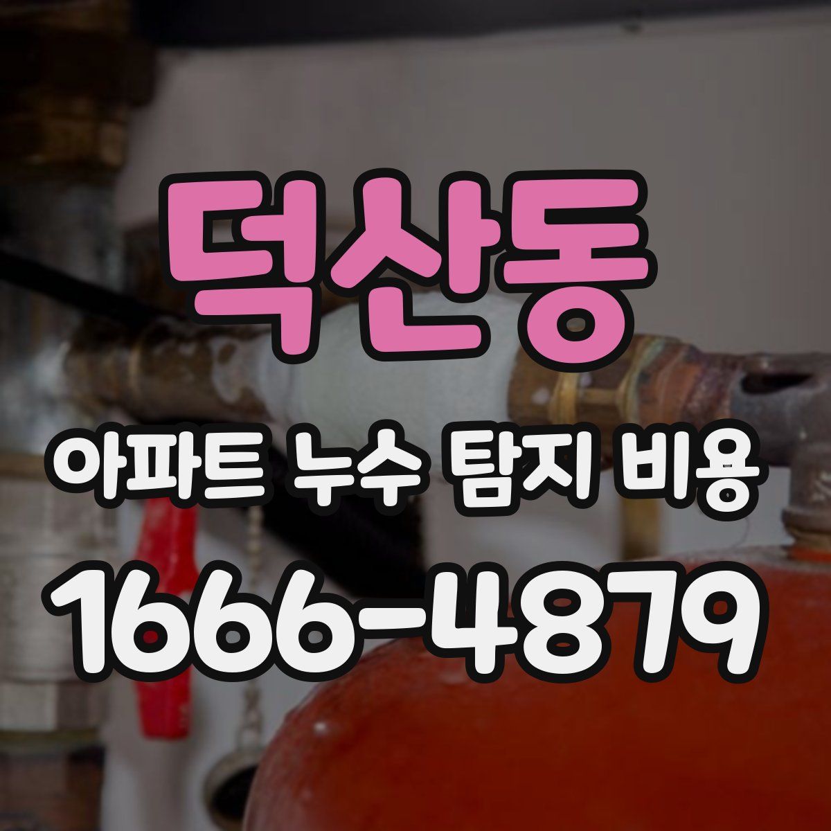 덕산동 아파트 누수 탐지 비용