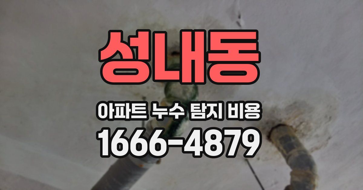 성내동 아파트 누수 탐지 비용