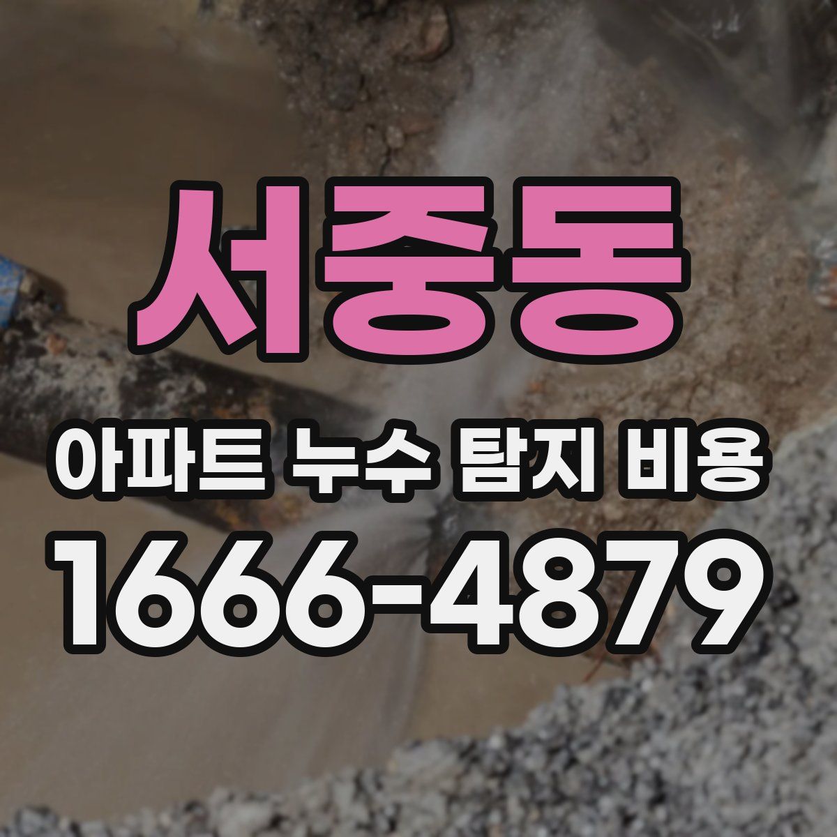 서중동 아파트 누수 탐지 비용
