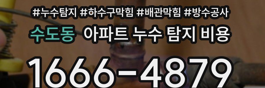 수도동 아파트 누수 탐지 비용