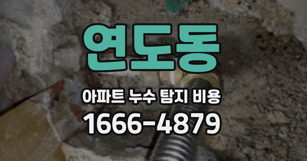 연도동 아파트 누수 탐지 비용