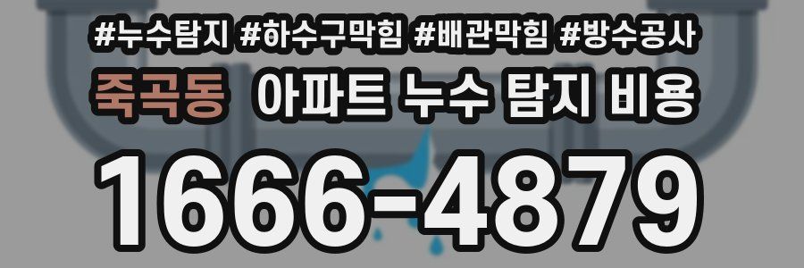 죽곡동 아파트 누수 탐지 비용