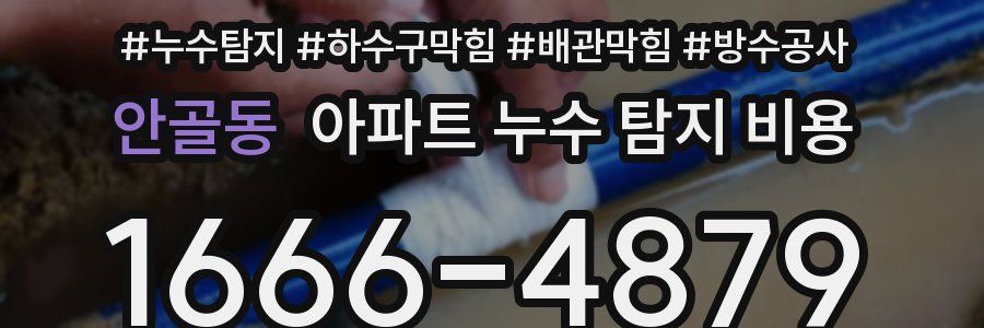 안골동 아파트 누수 탐지 비용