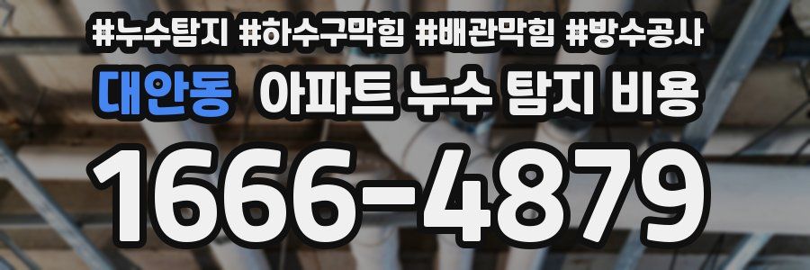 대안동 아파트 누수 탐지 비용