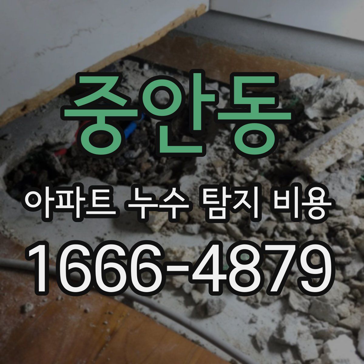 중안동 아파트 누수 탐지 비용