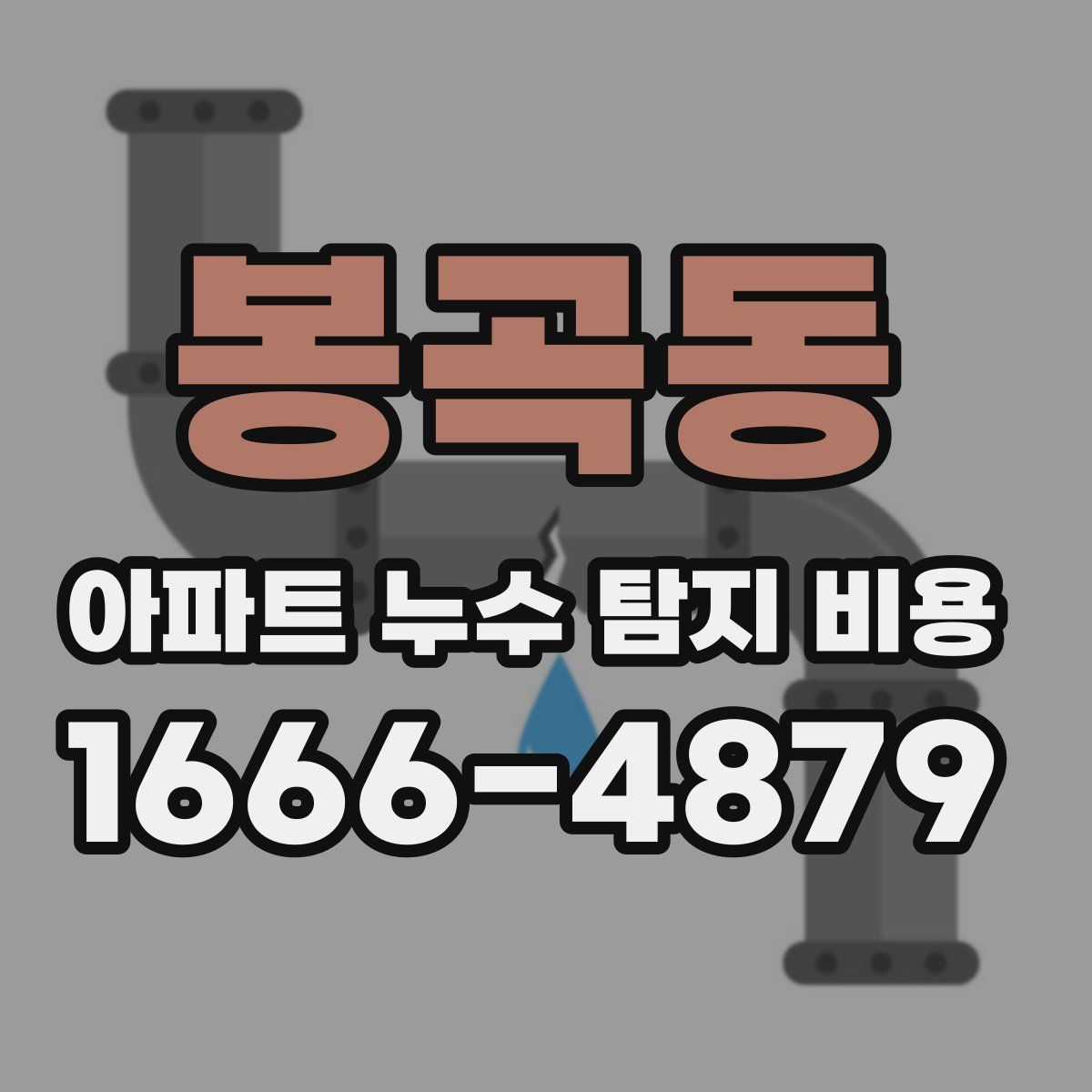 봉곡동 아파트 누수 탐지 비용