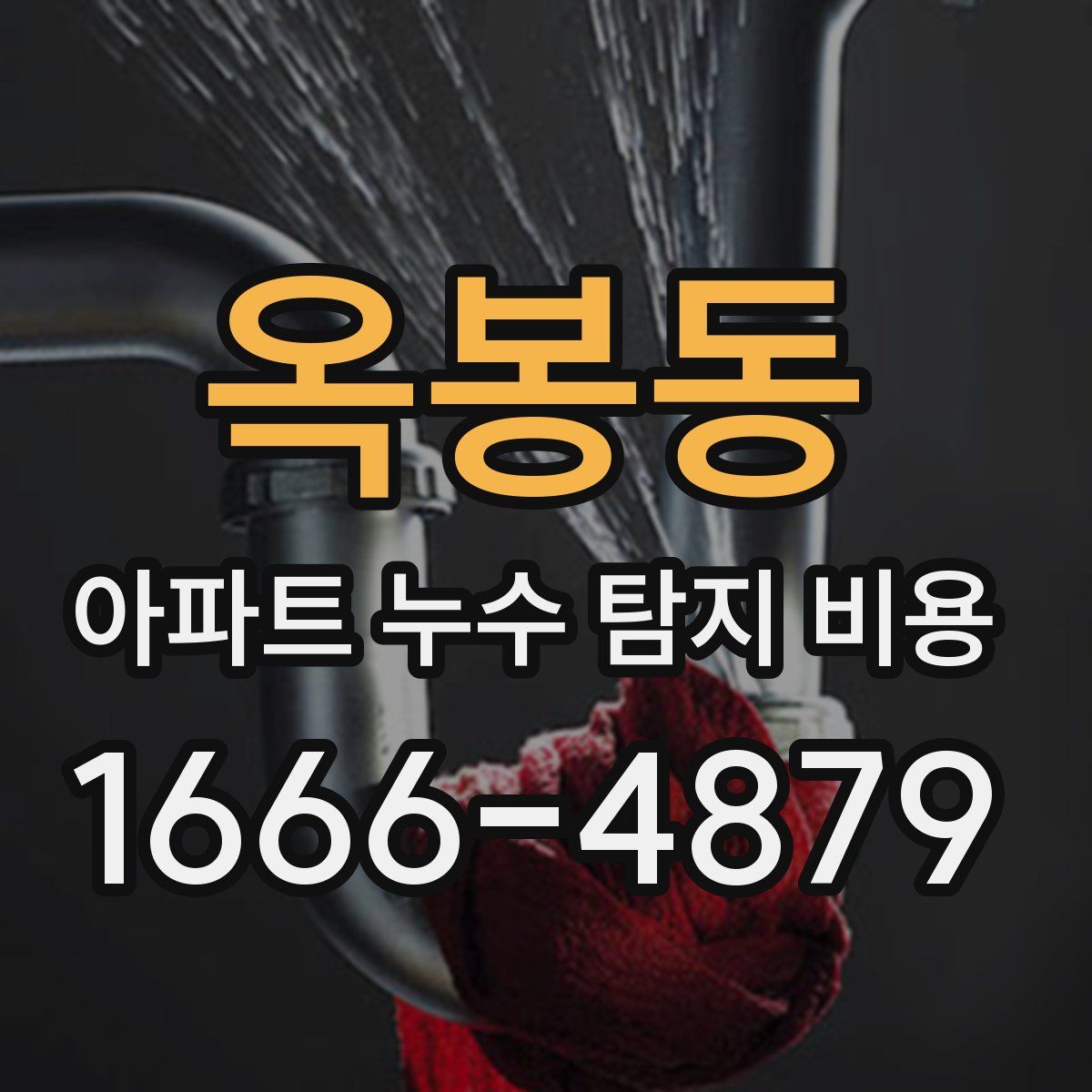 옥봉동 아파트 누수 탐지 비용