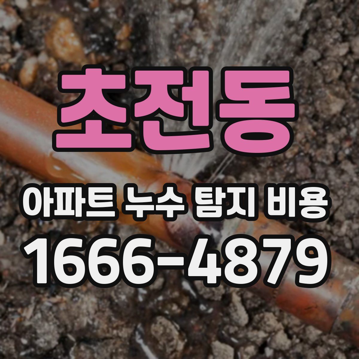 초전동 아파트 누수 탐지 비용