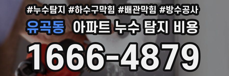 유곡동 아파트 누수 탐지 비용