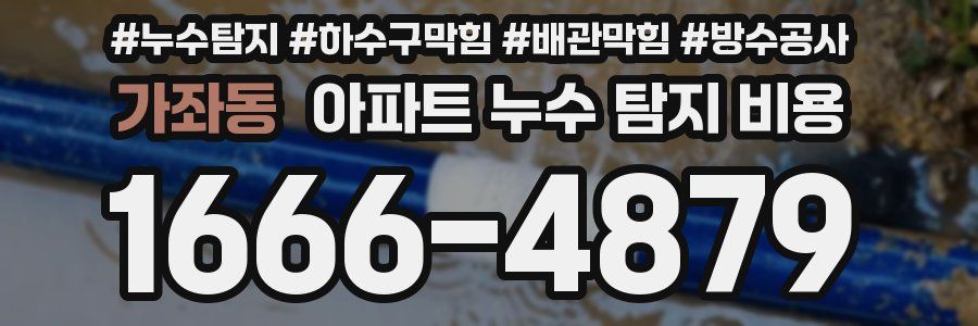 가좌동 아파트 누수 탐지 비용