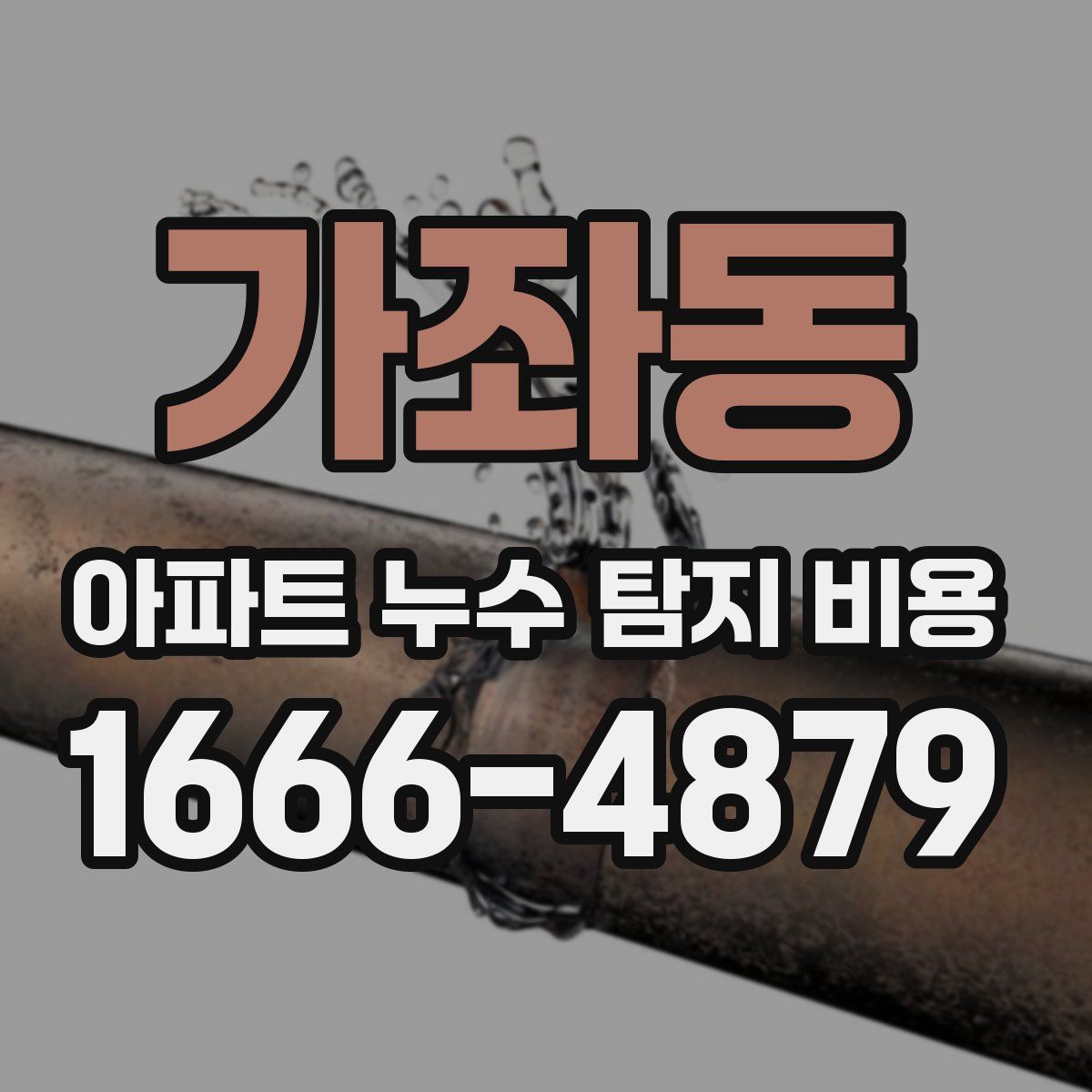 가좌동 아파트 누수 탐지 비용