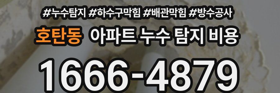 호탄동 아파트 누수 탐지 비용
