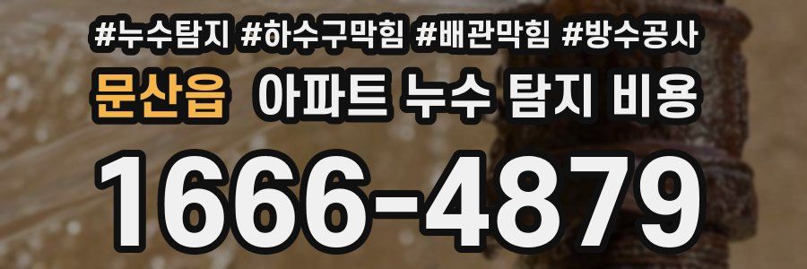 문산읍 아파트 누수 탐지 비용
