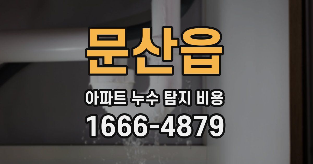 문산읍 아파트 누수 탐지 비용