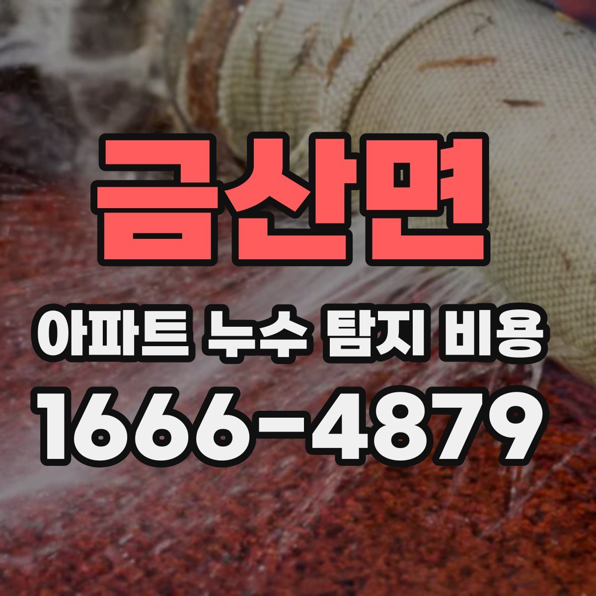 금산면 아파트 누수 탐지 비용