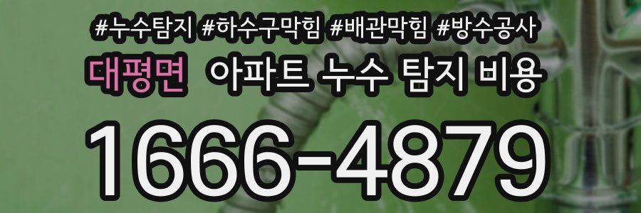 대평면 아파트 누수 탐지 비용