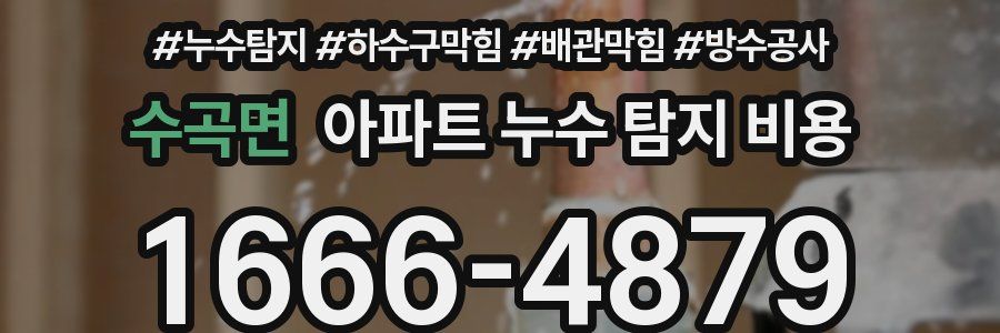 수곡면 아파트 누수 탐지 비용