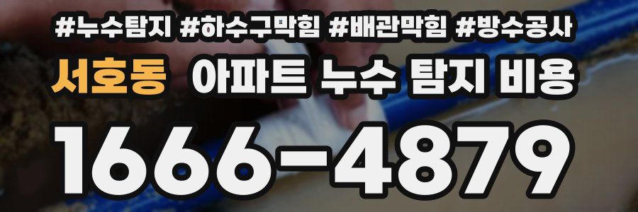 서호동 아파트 누수 탐지 비용