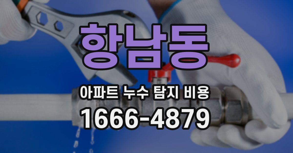 항남동 아파트 누수 탐지 비용