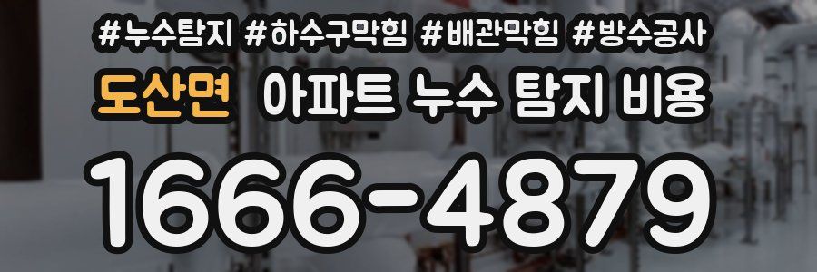 도산면 아파트 누수 탐지 비용