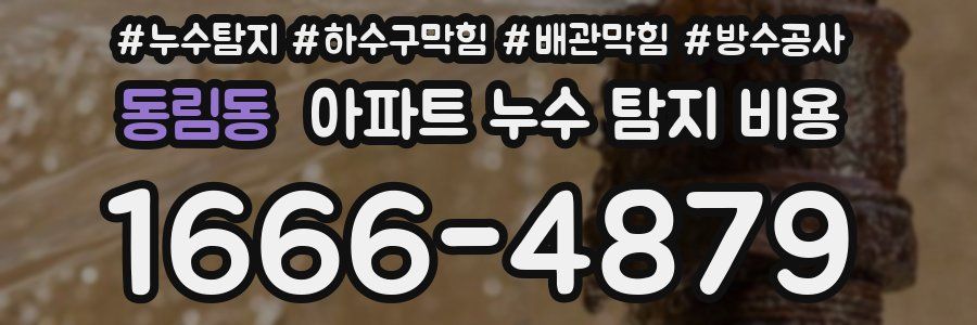 동림동 아파트 누수 탐지 비용