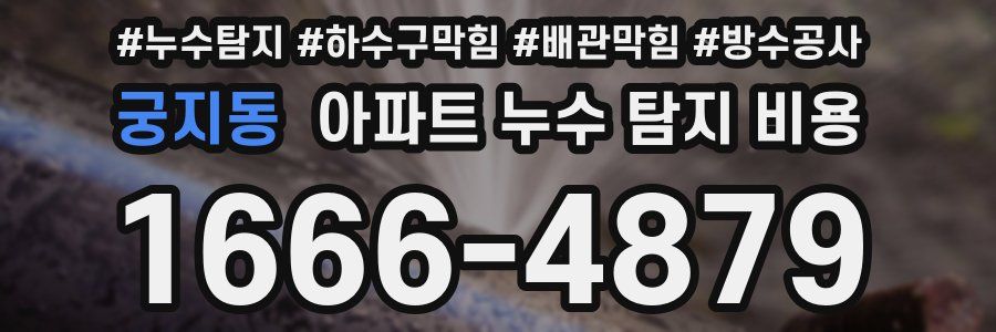 궁지동 아파트 누수 탐지 비용