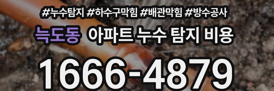 늑도동 아파트 누수 탐지 비용