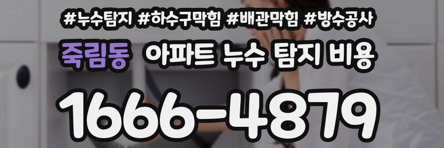 죽림동 아파트 누수 탐지 비용