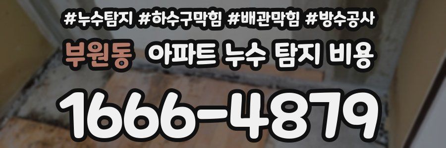 부원동 아파트 누수 탐지 비용
