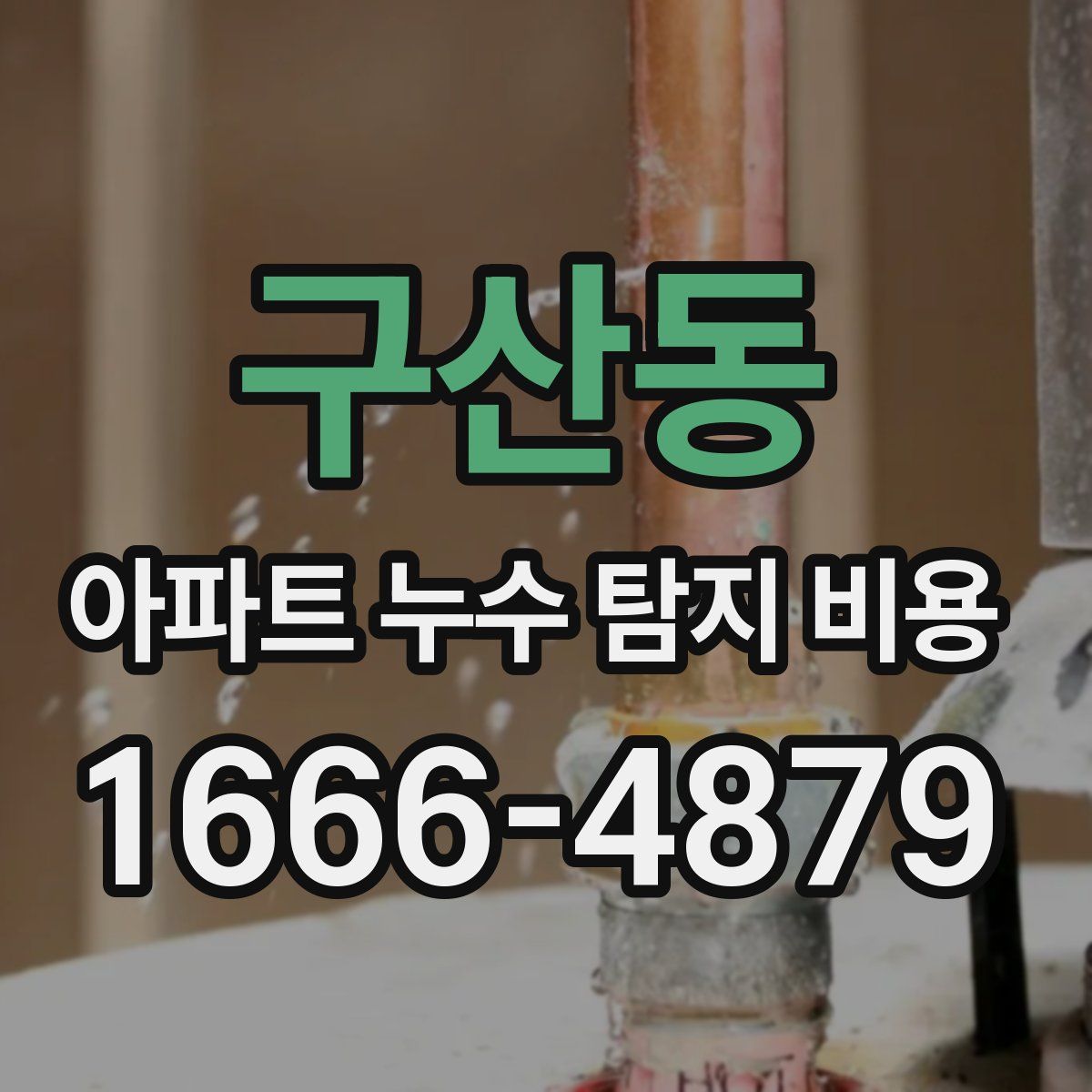 구산동 아파트 누수 탐지 비용