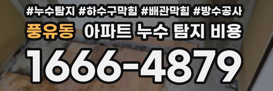풍유동 아파트 누수 탐지 비용