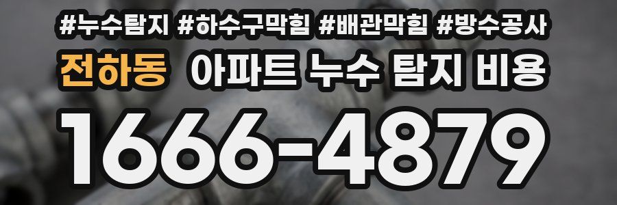 전하동 아파트 누수 탐지 비용