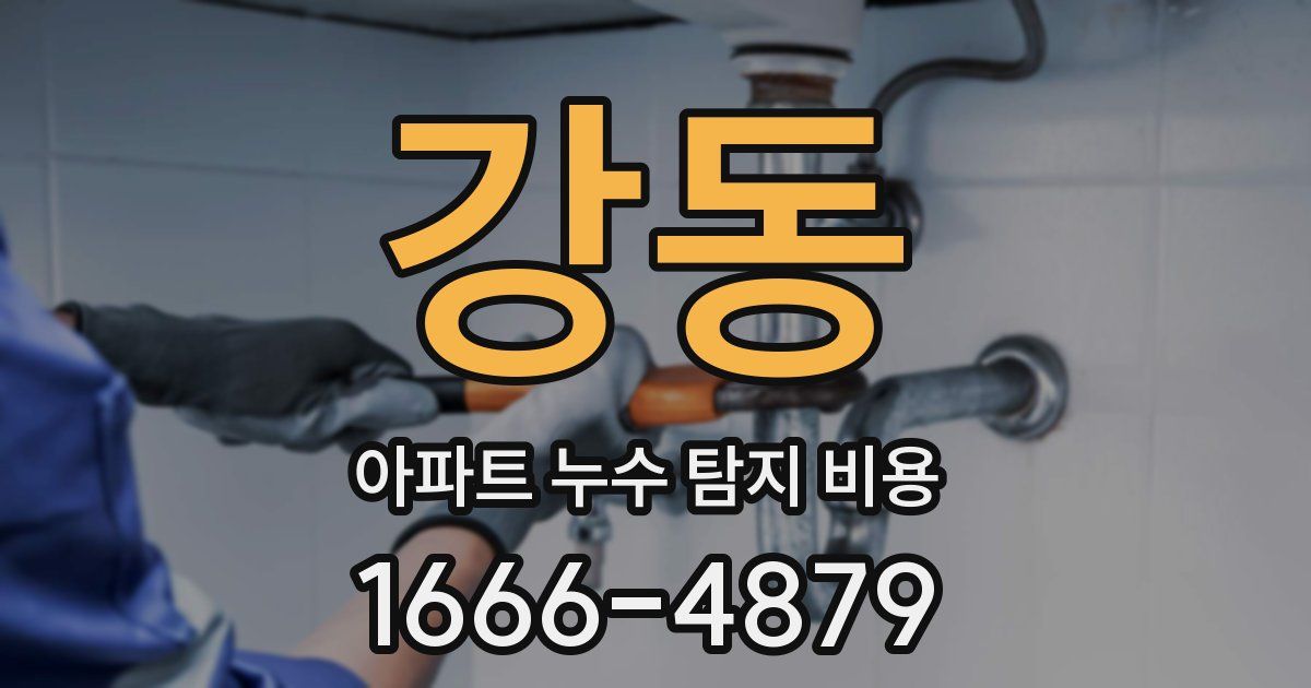 강동 아파트 누수 탐지 비용