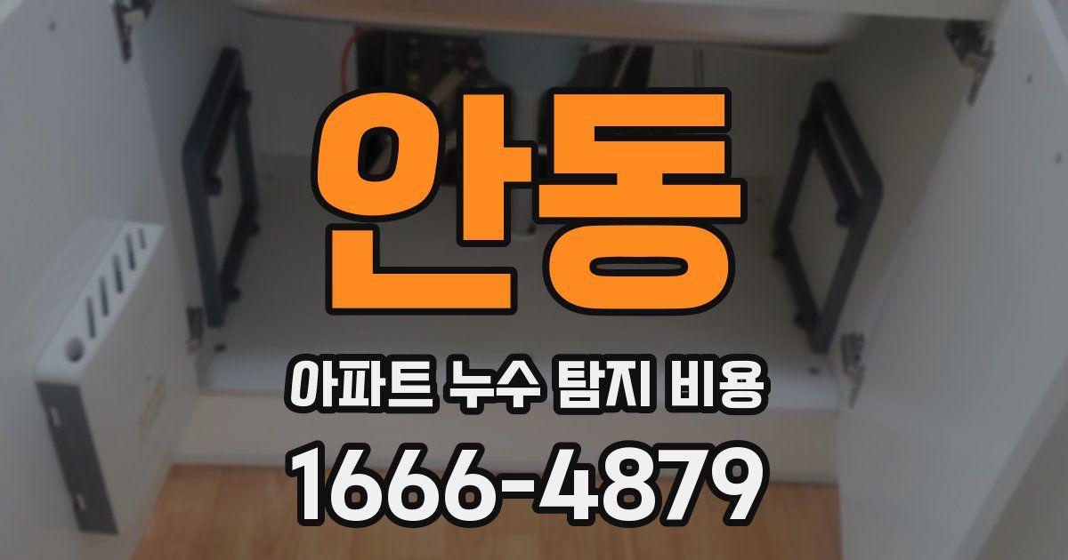 안동 아파트 누수 탐지 비용