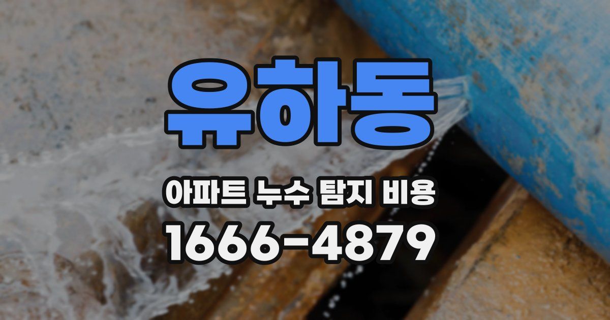 유하동 아파트 누수 탐지 비용