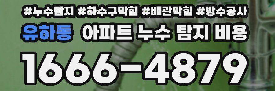유하동 아파트 누수 탐지 비용