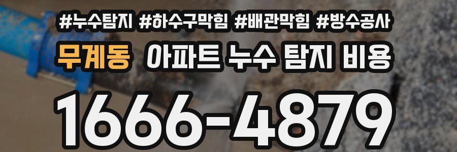 무계동 아파트 누수 탐지 비용