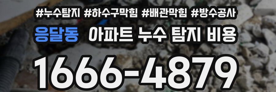 응달동 아파트 누수 탐지 비용
