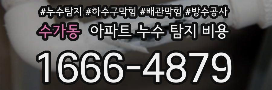 수가동 아파트 누수 탐지 비용