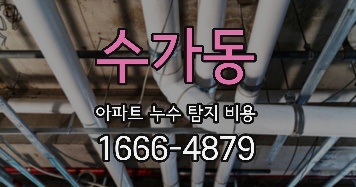 수가동 아파트 누수 탐지 비용