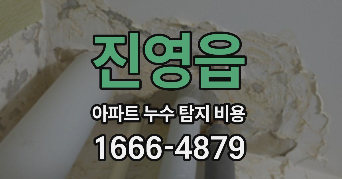진영읍 아파트 누수 탐지 비용