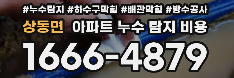 상동면 아파트 누수 탐지 비용