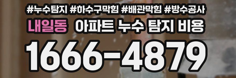 내일동 아파트 누수 탐지 비용