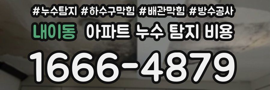 내이동 아파트 누수 탐지 비용