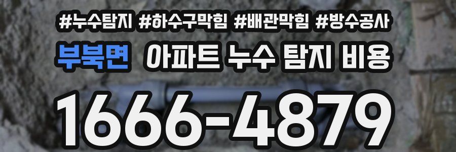 부북면 아파트 누수 탐지 비용