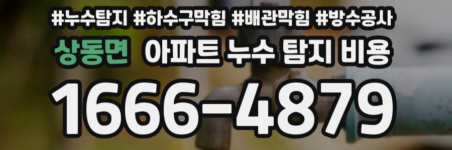상동면 아파트 누수 탐지 비용