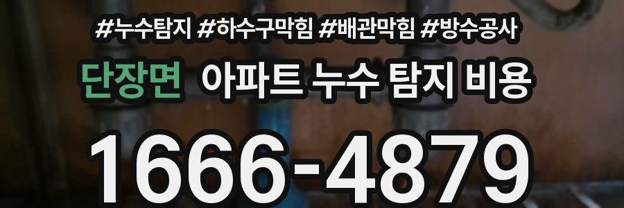 단장면 아파트 누수 탐지 비용