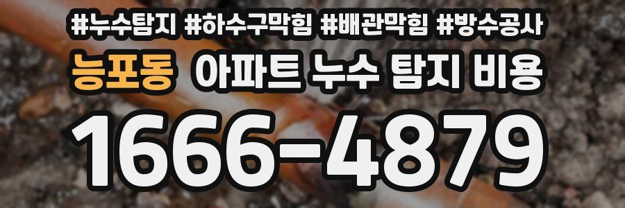 능포동 아파트 누수 탐지 비용